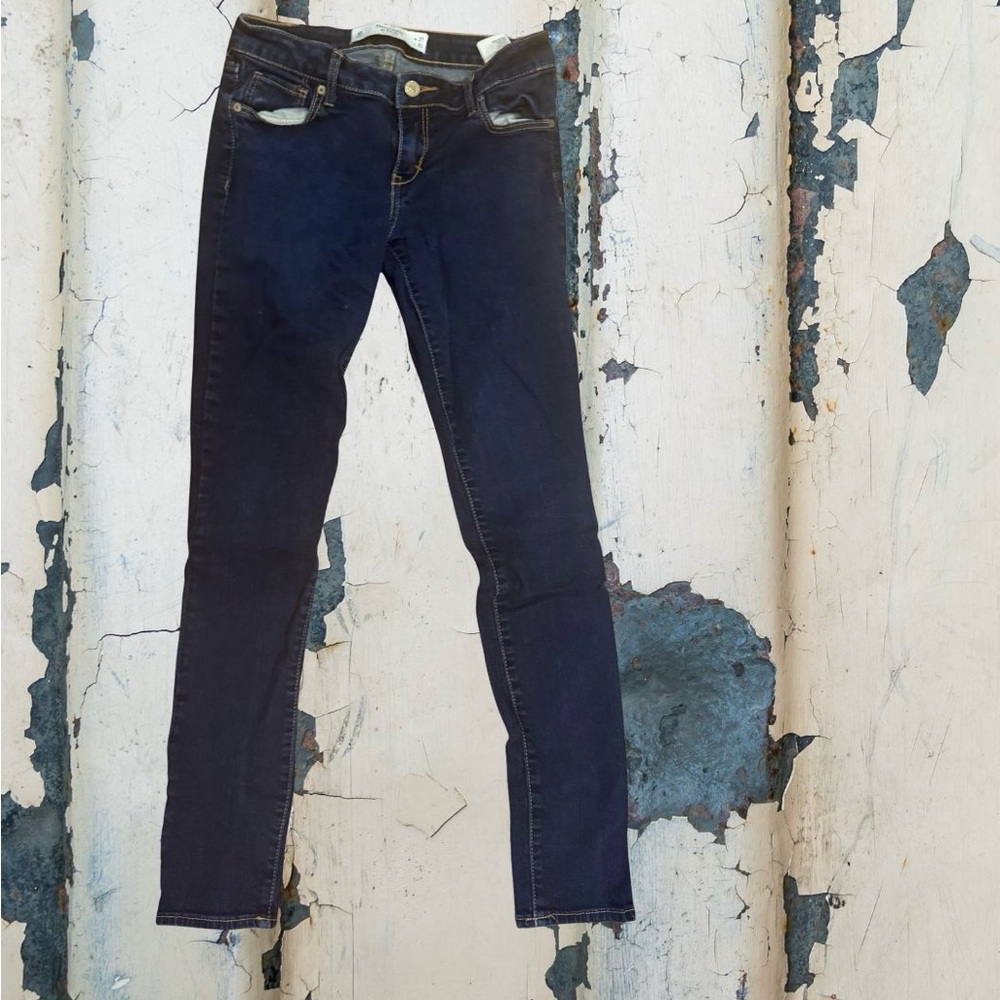 Abercrombie & Fitch rare authentic y2k Dark Blue Skinny Jeans